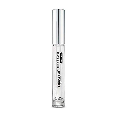ETUDE HOUSE Matte Chic Lip Lacquer Top Coat | Clear Top Coat to Keep your Lips Glowing, Moisturized and Shiny like Glass | Kbeauty