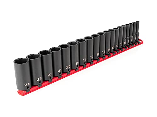 Image of TEKTON 3 /8 Inch Drive Impact Socket Set, 19-Piece | SID91107