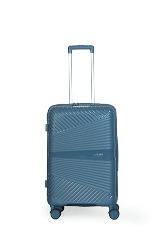 Image of CRUISE Mediterranean 24 Inch Travel Trolley Bags | Hard Shell Expandable Suitcases with 8 Spinner Wheels | Cabin and Check-in Lightweight Luggage Bag | TSA Lock | Adjustable Handle (Set of 1)