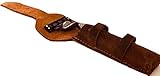 Vintage Stuff Leather Razor Protective Sheath Case Double Edge Travel Safety Shaving Storage Pouch Handmade Shaving Accessories for Men, Personal Care Essential, Brown