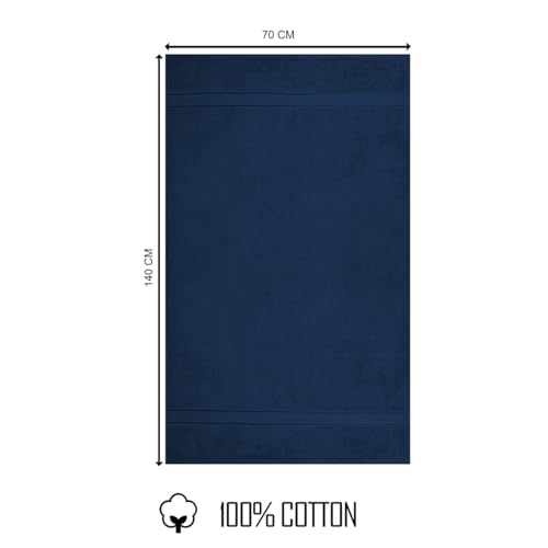 Alifant Royal Egyptian Blue Bath Towels, 500 GSM 100% Cotton Yarn Ring Spun, Luxury Plush And Premium Towels, Hotel Quality - Image 4
