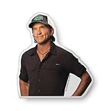 CBS Survivor Jeff Probst Pillow, Decorative Pillow for Home and Office, Throw Pillow for Bed, Chair and Couch, 22 inches, Officially Licensed