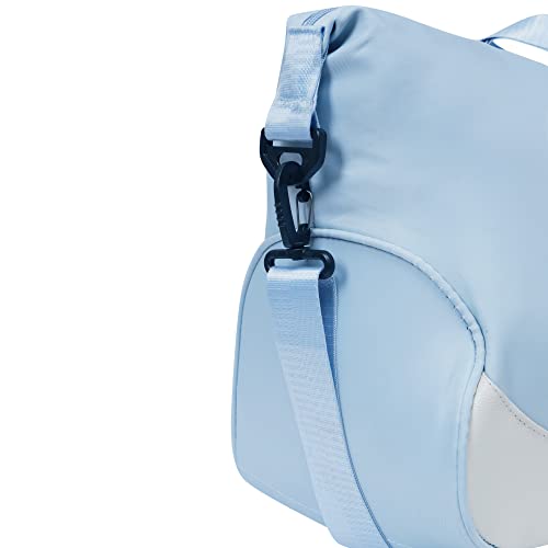 Image of Furn Aspire Gym Bag for Women and Men Durable Training Fitness Travel Duffel Handbag with Shoes Compartment and Wet Pocket Lightweight Gymbag (E). Light Blue