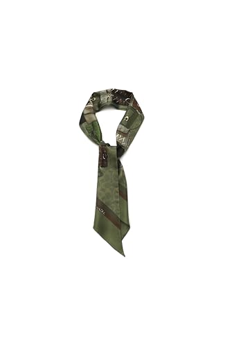 Coach stacked tabby printed wide silk skinny