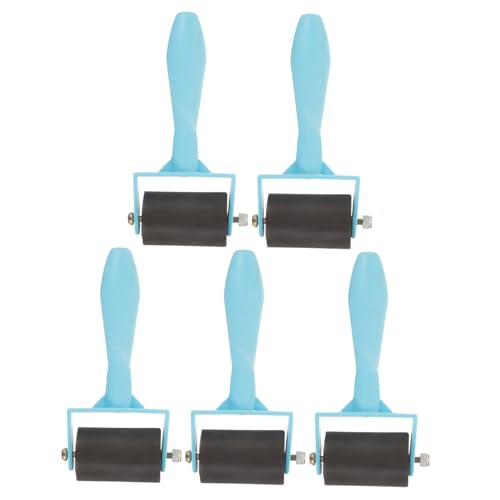LALAFINA 5pcs Printmaking Brayers Reusable Crafting Rollers for Crafts Scrapbooking and Wallpaper Printing Lightweight Brayers for Easy Cleanup and Storage