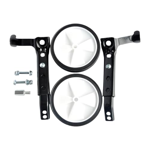 APLVFFZH Ruedas de Entrenamiento para Niños Estabilizadores Portátiles Ruedas Traseras Resistentes Accesorios Ciclismo Infantil Material Resistente Adecuado, Negro