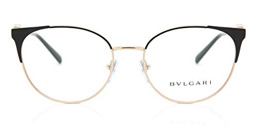 Protective case included Bulgari 0BV 2203 2033 54 Occhiali da Sole, Nero (Black/Rose Gold), Unisex-Adulto