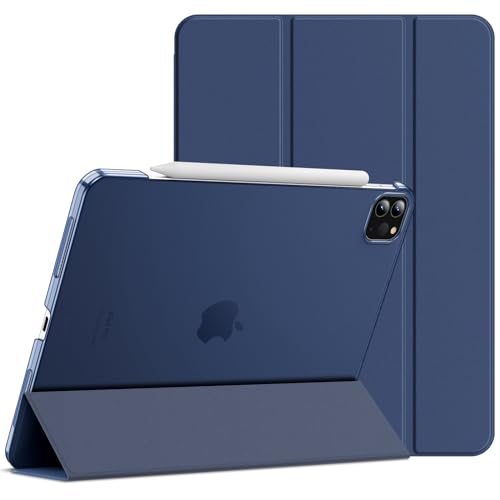 JETech Funda para iPad Pro 11 Pulgadas, 2022/2021/2020/2018 Modelo, Apoyar la Función de Carga del Pencil, Smart Cover Auto-Sueño/Estela (Marino Profundo)