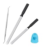 IDOU 4-in-1 Toe Nail Care Kit: Toe Nail Files for Thick Nails with Ingrown Toenail Lifter & Silicone Thumb Guard | Non-Slip Grip, 2 Metal Nail Files for Men/Seniors/Silver Lifter