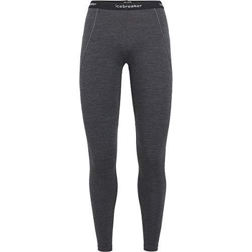 Icebreaker 260 Zone Merino Base Layer Leggings Jet Heather/Black SM 28.5