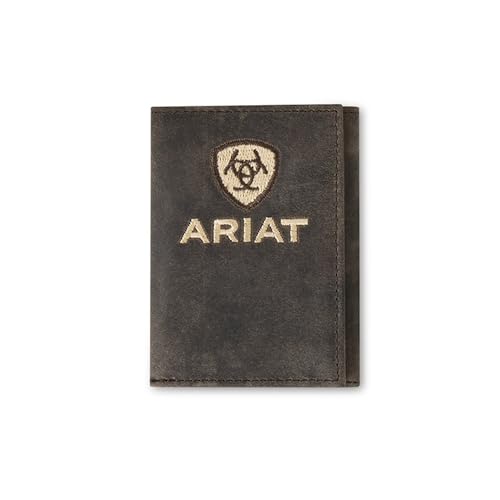 ARIAT Men's Genuine Crazy Horse Leather Trifold Wallet