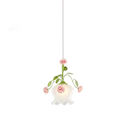 Preisvergleich Produktbild DBHCD E27 Klassisch Pendelleuchte, Retro Eisen Pendellampe, Antik Kreativ Hängleuchte, Transparente Glas Hängelampe, für Wohnzimmer Schlafzimmer Esszimmer Restaurant, L30 cm, Blume Deko Beleuchtung