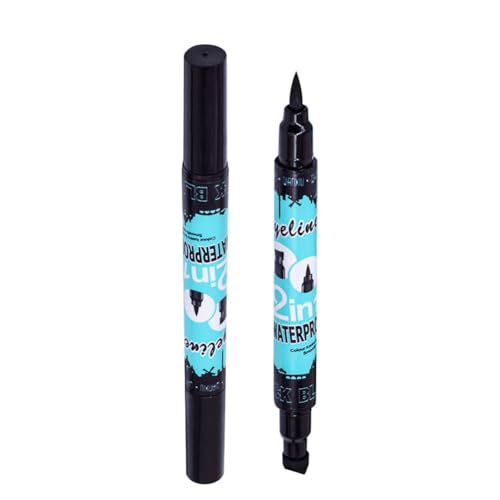 Delineador de Ojos Líquido Negro Adurello 2 en 1 miniatura 2