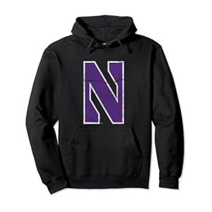 Northwestern University Wildcats Distressed Primary Pullover Hoodie
