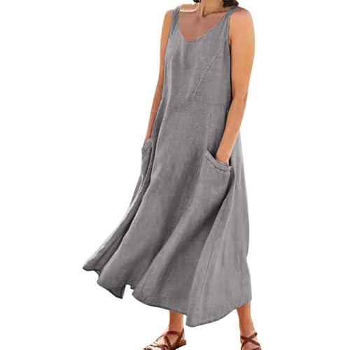 Cotton Linen Summer Dresses for Women 2025 Plus...