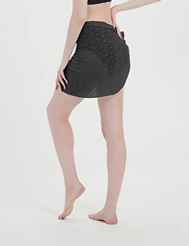 Swimsuit Cover Up for Bikini Women Sarong Lace Sheer Chiffon Mesh Wrap Skirt Beach Towel4