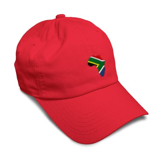 Speedy Pros Soft Baseball Hat Embroidered Dad Hat South Africa Flag Zulu Afrikaans Men & Ladies Baseball Cap Cotton Red Design Only