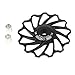 7075 Aluminum Alloy Rear Derailleur Pulley Wheel with Smooth Ball Bearings for 7/8/9/10-Speed Bikes — 41mm or 49mm, 4//6mm Shaft Compati（Black）（13T）