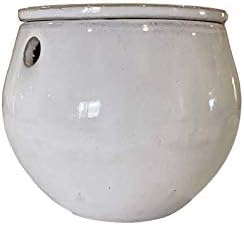 rePotme 6 inch Teardrop Self Watering Pot (White Diamond)