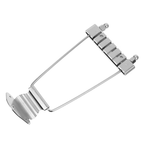 Alasum バストラピーズテールピース 銀色 低音テールピース ベース アーチトップテールピース 楽器アクセサリー ショートテイルピース jazz guitar ギター Silver