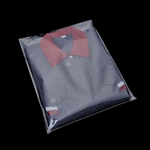 Image of RAAHII 50 Piece Plastic packing Transparent Sealable Poly Bags For Saree suit shirt jacket Clothes cover storage in wardrobe Clear Dust & Moisture Resistant Clothing Covers