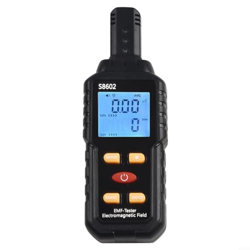 GLOBALHUT Medidor EMF, Detector de radiación de campo electromagnético digital 3 en 1,Detectores de temperatura de campo eléctrico/magnético, I6570184GIJNCO4G00C5