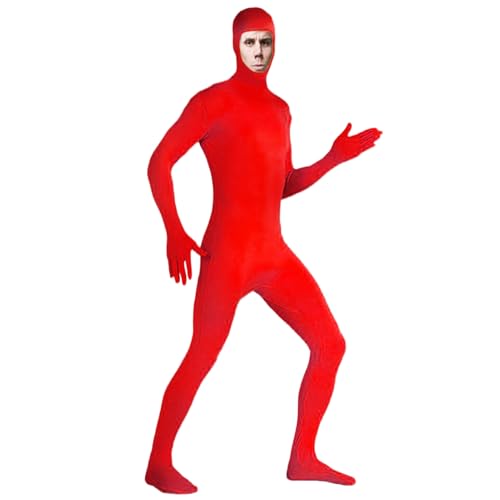 Traje de cosplay de Halloween unisex con apertura en la cara y ajuste elástico para adultos 5