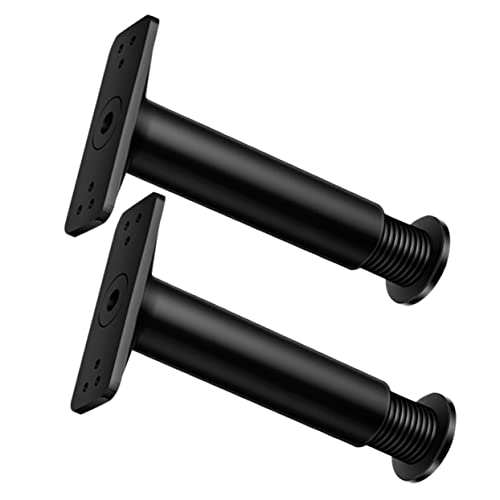 Tofficu 2 Piezas Marco de Soporte de la Cama Levantador Marco de Cama Resistente Patas para Muebles Patas Mueble Patas para Mesa Patas para Sofas repuestos para Camas Ajustables Black