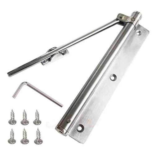 Cierrapuertas de aluminio para el hogar: resorte automático ajustable y hardware suave 7