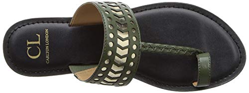 Image of Carlton London CLL-6206 Green Flat Sandal -3 UK