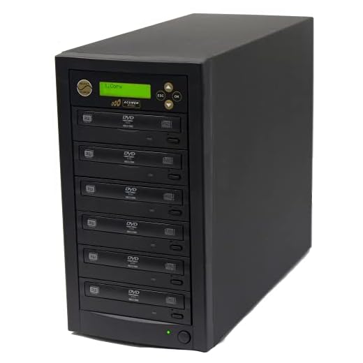 Acumen Disc 1 to 5 Target Discs DVD CD Duplicator Machine with Multiple 24x Writers Burners Drives (Standalone Audio Video Copy Duplication Device Unit)