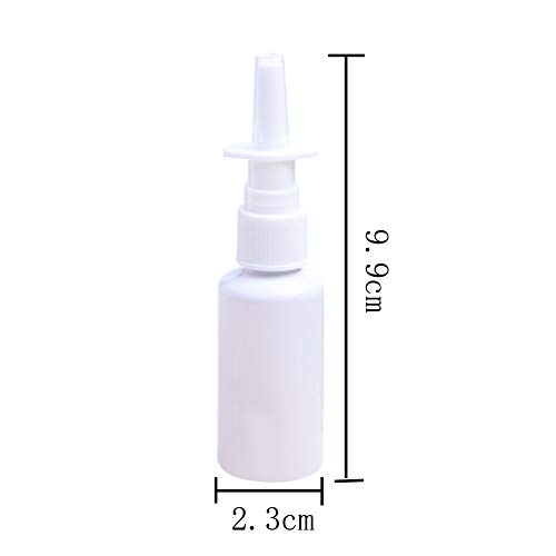 12 Pieces 15 ml Empty Plastic Nasal Spray Bottles Refillable Plastic Nasal Spray Bottles Pump Sprayer Mist Nose Spray Refillable Bottle, White2