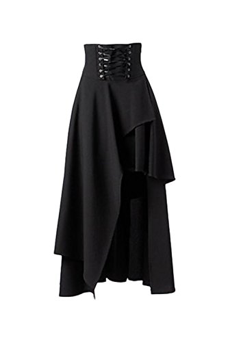 Suvotimo Women Gothic Lolita Band Waist Skirt Steampunk Vintage Skirt Black XL steampunk buy now online Suvotimo Women Gothic Lolita Band Waist Skirt Steampunk Vintage Skirt Black XL steampunk buy now online
