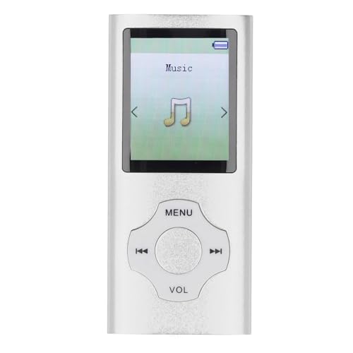 Bewinner 128GB MP3 MP4 REPLEER con Bluetooth Y WiFi, Sound sin Pérdidas Portátil MP3, Pantalla de Color HiFi Sound de 1.8 Pulgadas, Reproductor de Video de Video Portátil Expandible con (Silver)