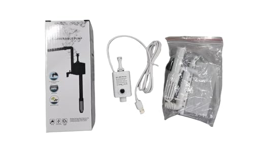 Image of Fish Tank White Self Cleaning Submersible Pump 3 in 1 Filter Pump with Filteration, Oxygenation, Water Circulation Triple Function and Filter Sponge for HC-288 Series Fish Tank