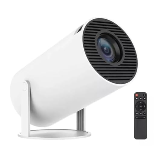 Novo Mini Projetor Portatil Android 11 Hy300 5G Wifi 6 BT 5.0, Projetor 4K 1080P Full HD Suporte 8000 Lumens, Projetor Led Auto de Correcção Trapezóide Horizontal