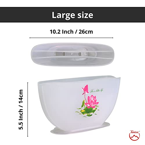 Tanisa Summer Roll/Fresh Spring Roll Kit for Rice Paper Wrappers, Water Bowl for Soaking Rice Paper/Egg roll, Holder for Rice Papers (26cm - 10.2 inches)