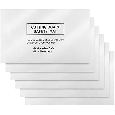 Haull 6 Pcs Non slip Cutting Board Mats Non Absorbent Safety Mat for Under Kitchen Cutting Boards, Dishwasher Safe, 16 x 10 Inches Cover