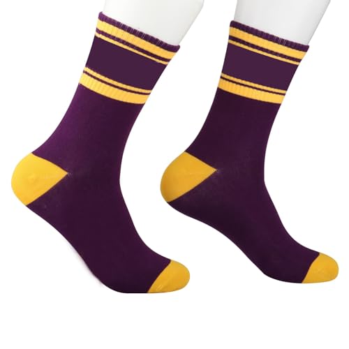JXGZSO 2 Pairs Purple Greek Socks OMga Man Socks Gift for Him - Main Image