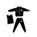 LINJXCMUXU 6 inch Action Figure Colthes,3 Pieces Set,Casual Jacket,Vest and Pant,Miniature Clothing for Male Action Figures,1:12 Scale Figure Doll Clothing Suit. (Black Suit)