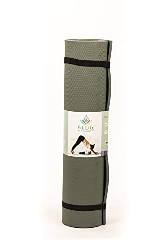 Fit Lite Yoga mat for Women and Men with Carry Strap, Extra Thick Exercise mat for Workout Yoga Fitness Pilates and Meditation, Anti Tear, Anti Slip for Home & Gym Use (8MM, Military Green) (B09MPJSHXG) Amazon Price History, Amazon Price Tracker