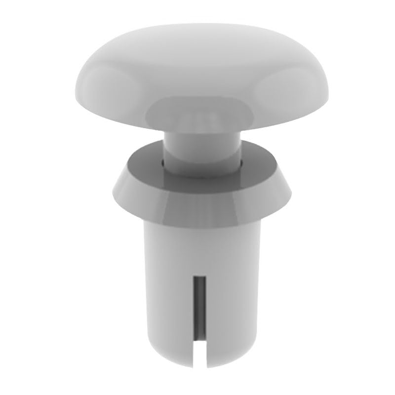 Essentra, SR-4060W, White UL94 V-2 Nylon Round Snap Push-in Rivet - Compatible Hole Diameter Range 4.1-4.2 mm (0.161-0.165 in) Compatible Panel Thickness Range 3.5-4.5 mm (0.138-0(1000 Item/s)