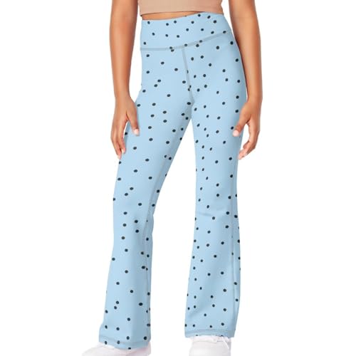 Polka Dot Girls' Flare Leggings High Waisted Bootcut Yoga Pants Kids Dance Bell Bottoms Leggings3