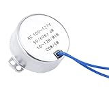 SIXRUN Synchromotor, AC 100-127V 4W 50-60Hz CCW CW Getriebemotor mit Geringem Geräusch und Hohem Drehmoment für Elektrische Ventilatoren, Heizgeräte, Vitrinen, Lampen, Spielzeug (10-12 U/min)