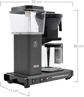 Moccamaster KBG Select, Coffee machines, Filter, Stone Grey, UK plug 1.25L
