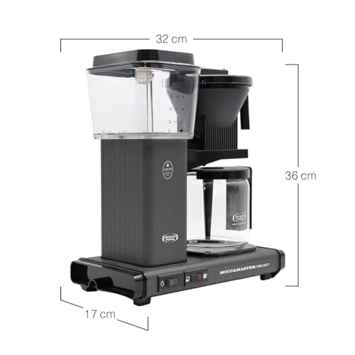 Moccamaster KBG Select, Coffee machines, Filter, Stone Grey, UK plug 1.25L