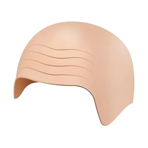 Shirene Bonés de látex lisos, gorro de calva de látex disfarce para adultos cabeça de careca de maquilhagem gorros carecas fato de pele peruca látex carvo chapéu de cabeça de borracha cosplay