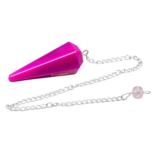 Image of Pink Onyx Pendulum Dowsing Tool - Natural Crystal Pendulum for Spiritual Guidance - Dowser Pendulum for Accurate Divination and Energy Healing - Perfect for Energy Healing and Chakra Balancing