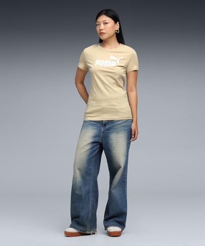 Image of Puma Women Cotton Letter Print Regular Fit Tees