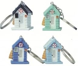 AWEHIRU Beach Hut Keyring - Resin - Colours Vary